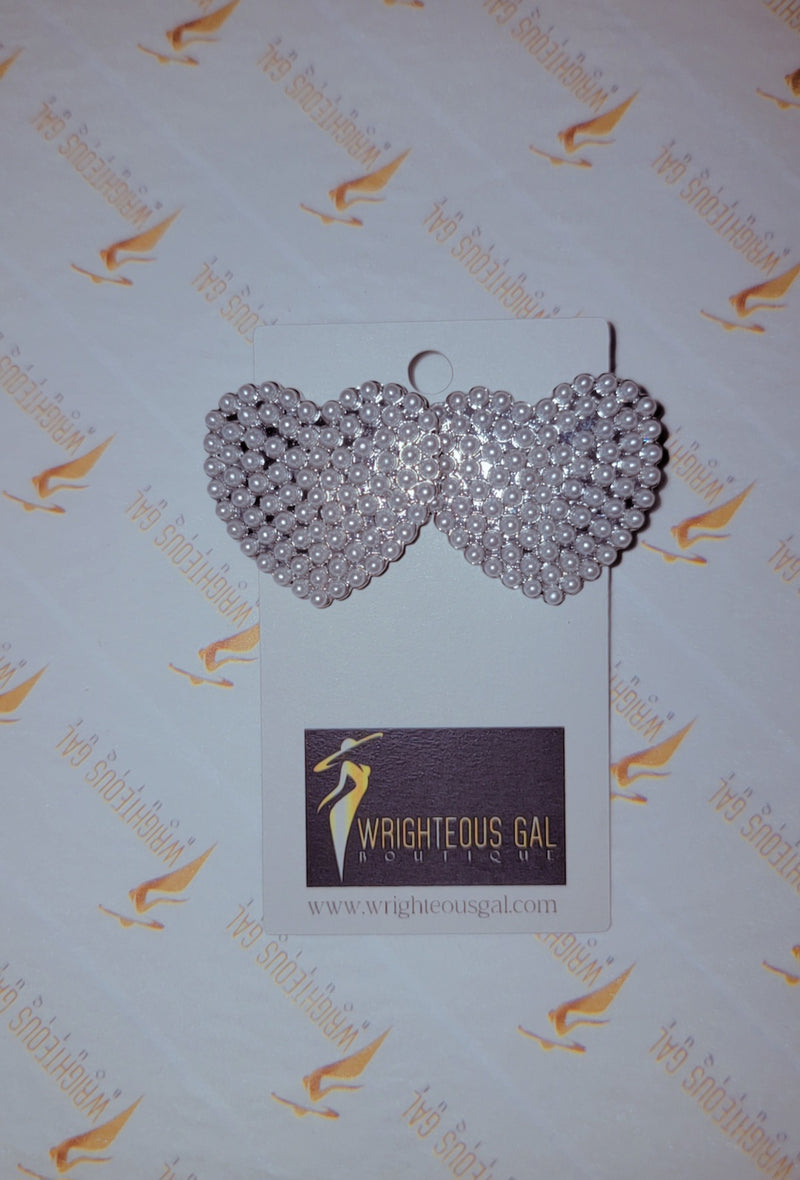 Pearly Heart Earrings