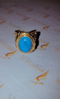 Golden Turquoise Stone Ring
