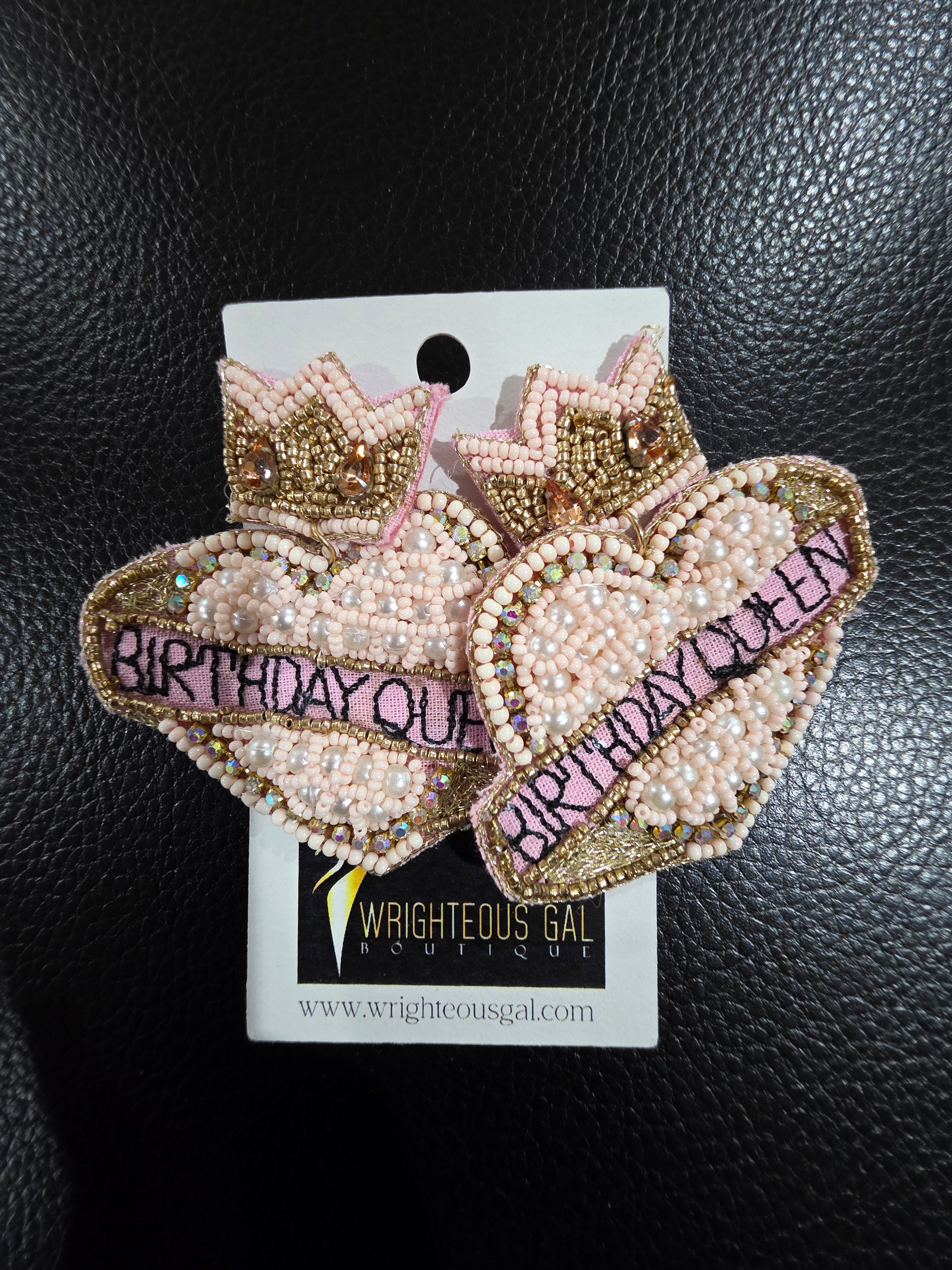 Birthday Queen Earrings
